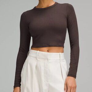 Hold Tight Straight-Hem Cropped Long Sleeve